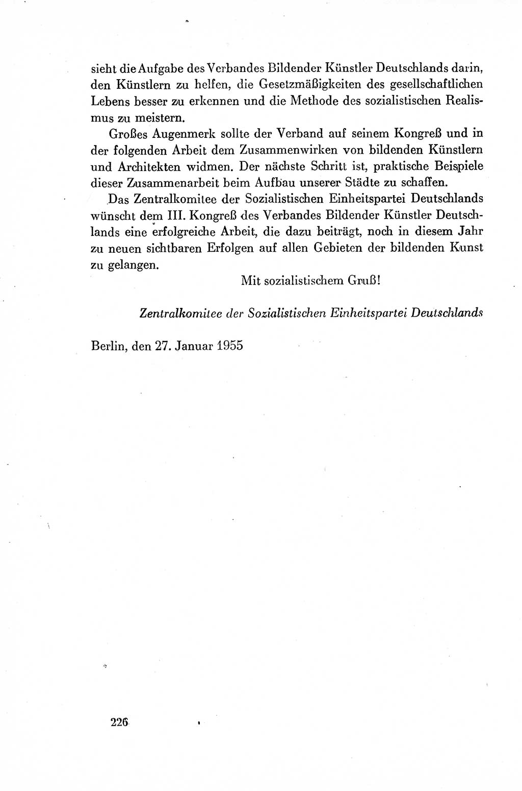 Dokumente der Sozialistischen Einheitspartei Deutschlands (SED) [Deutsche Demokratische Republik (DDR)] 1954-1955, Seite 226 (Dok. SED DDR 1954-1955, S. 226)