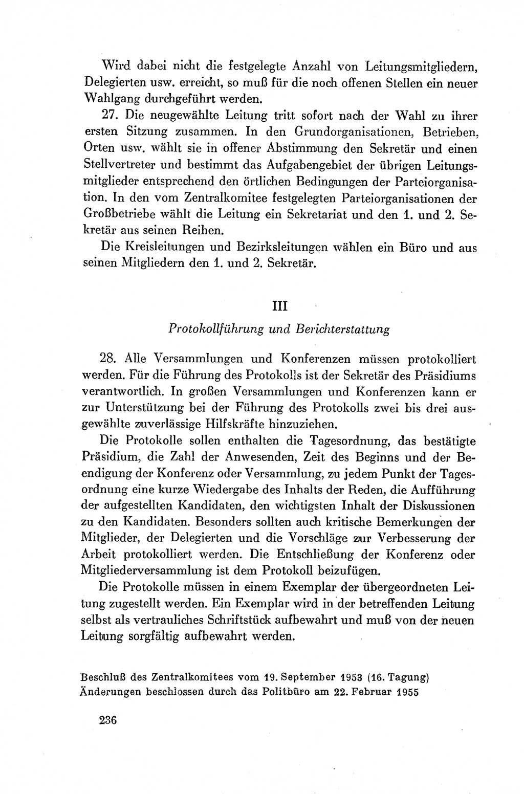 Dokumente der Sozialistischen Einheitspartei Deutschlands (SED) [Deutsche Demokratische Republik (DDR)] 1954-1955, Seite 236 (Dok. SED DDR 1954-1955, S. 236)