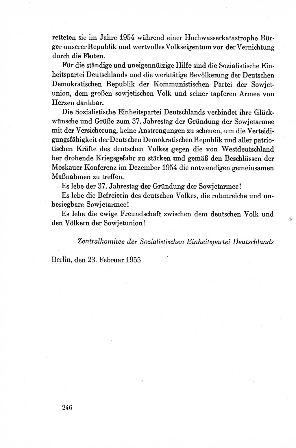 Dokumente der Sozialistischen Einheitspartei Deutschlands (SED) [Deutsche Demokratische Republik (DDR)] 1954-1955, Seite 246 (Dok. SED DDR 1954-1955, S. 246)