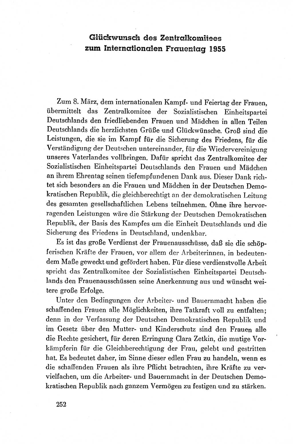 Dokumente der Sozialistischen Einheitspartei Deutschlands (SED) [Deutsche Demokratische Republik (DDR)] 1954-1955, Seite 252 (Dok. SED DDR 1954-1955, S. 252)