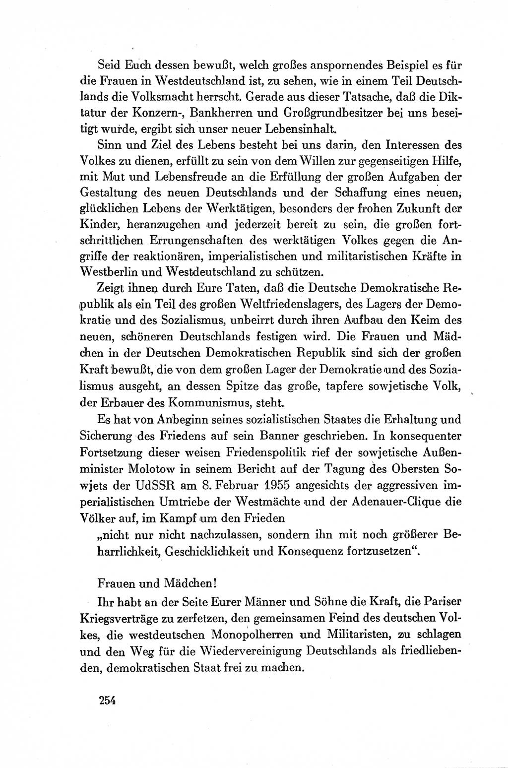 Dokumente der Sozialistischen Einheitspartei Deutschlands (SED) [Deutsche Demokratische Republik (DDR)] 1954-1955, Seite 254 (Dok. SED DDR 1954-1955, S. 254)