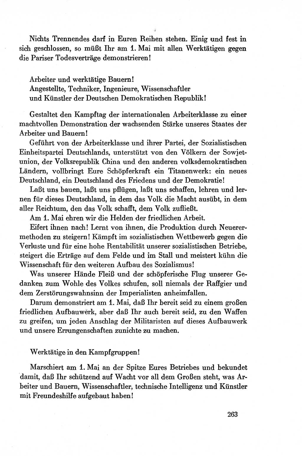Dokumente der Sozialistischen Einheitspartei Deutschlands (SED) [Deutsche Demokratische Republik (DDR)] 1954-1955, Seite 263 (Dok. SED DDR 1954-1955, S. 263)