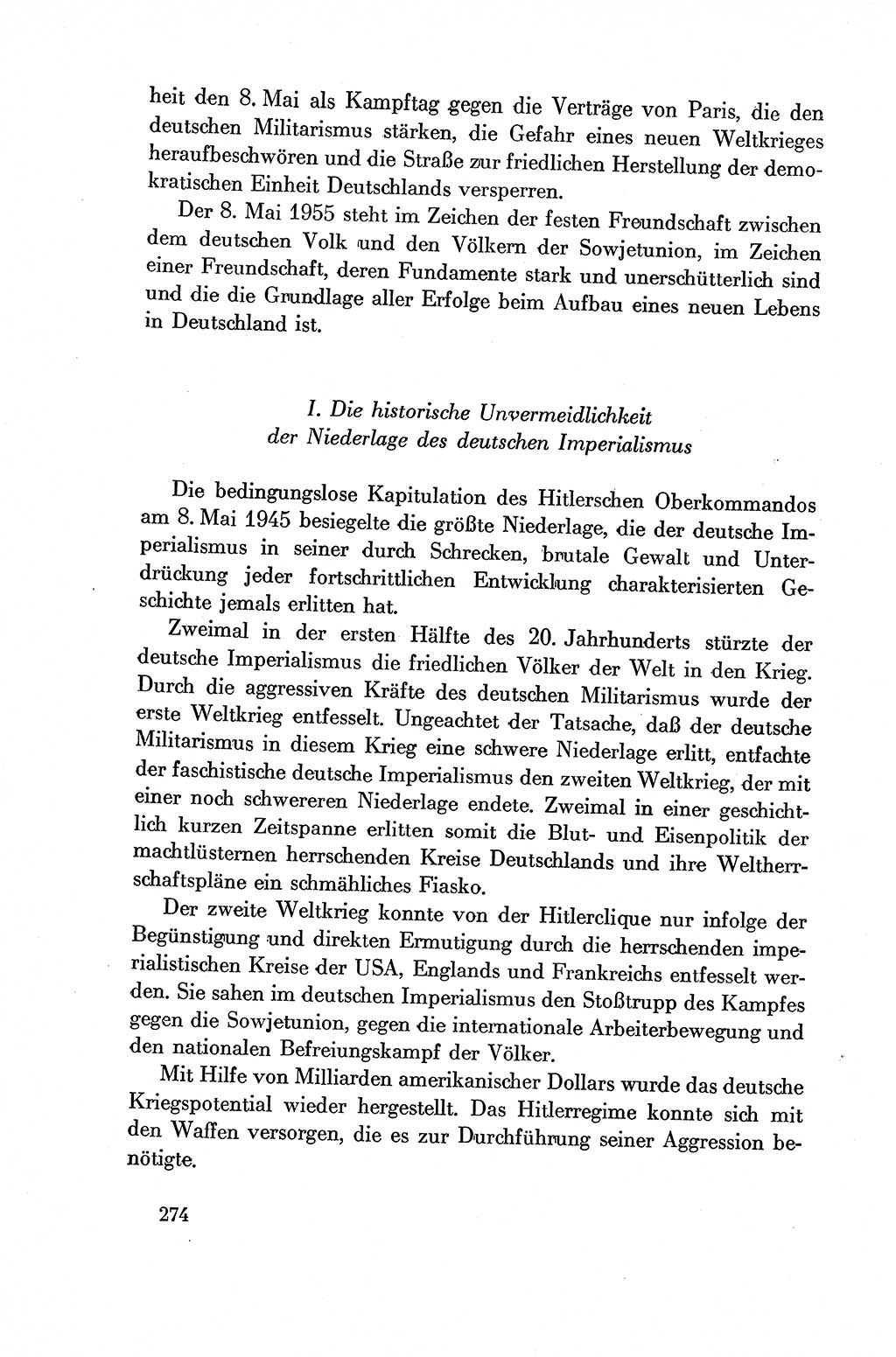 Dokumente der Sozialistischen Einheitspartei Deutschlands (SED) [Deutsche Demokratische Republik (DDR)] 1954-1955, Seite 274 (Dok. SED DDR 1954-1955, S. 274)