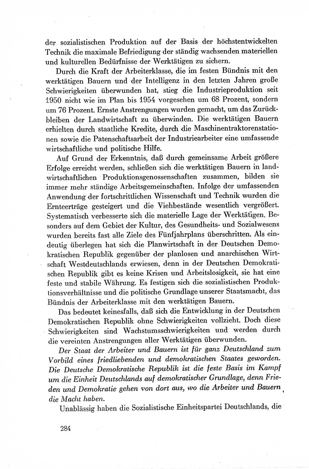 Dokumente der Sozialistischen Einheitspartei Deutschlands (SED) [Deutsche Demokratische Republik (DDR)] 1954-1955, Seite 284 (Dok. SED DDR 1954-1955, S. 284)