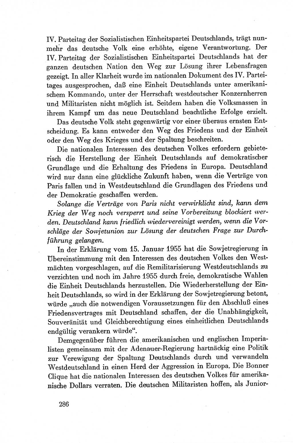 Dokumente der Sozialistischen Einheitspartei Deutschlands (SED) [Deutsche Demokratische Republik (DDR)] 1954-1955, Seite 286 (Dok. SED DDR 1954-1955, S. 286)
