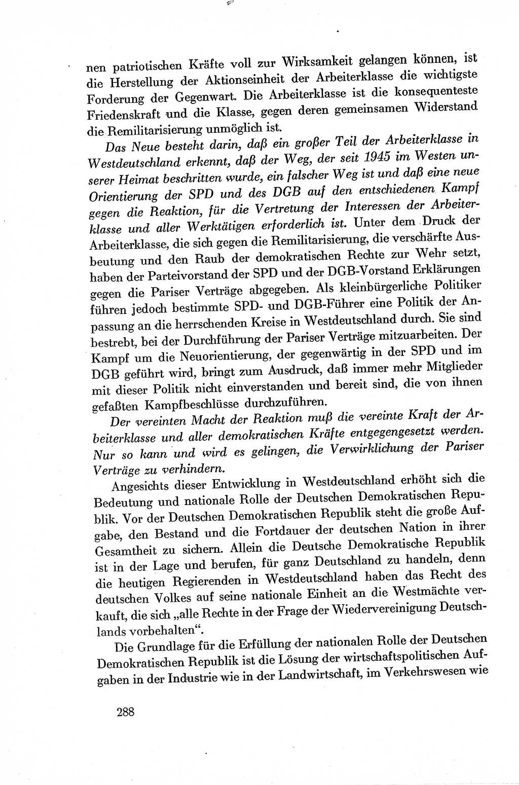 Dokumente der Sozialistischen Einheitspartei Deutschlands (SED) [Deutsche Demokratische Republik (DDR)] 1954-1955, Seite 288 (Dok. SED DDR 1954-1955, S. 288)