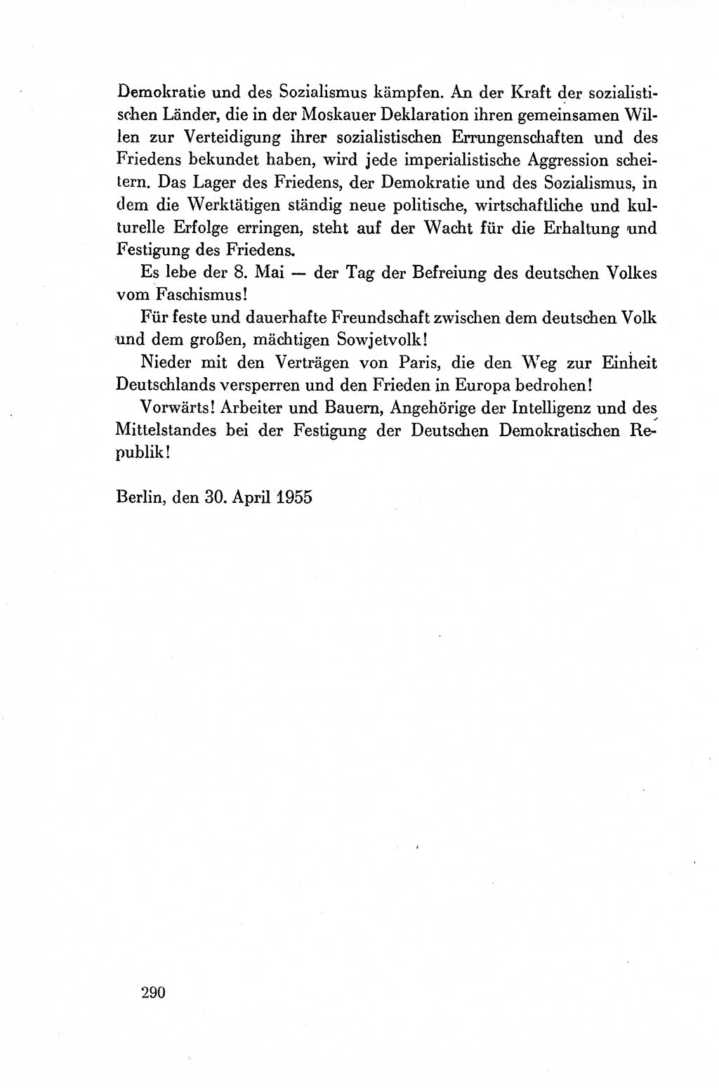 Dokumente der Sozialistischen Einheitspartei Deutschlands (SED) [Deutsche Demokratische Republik (DDR)] 1954-1955, Seite 290 (Dok. SED DDR 1954-1955, S. 290)