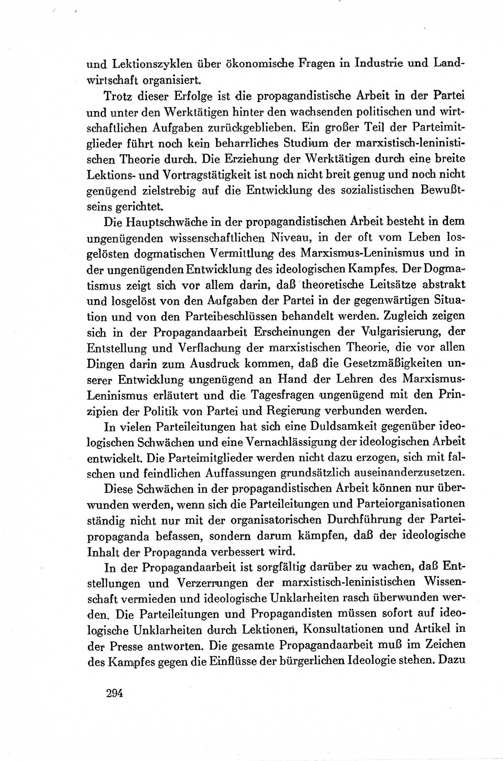 Dokumente der Sozialistischen Einheitspartei Deutschlands (SED) [Deutsche Demokratische Republik (DDR)] 1954-1955, Seite 294 (Dok. SED DDR 1954-1955, S. 294)