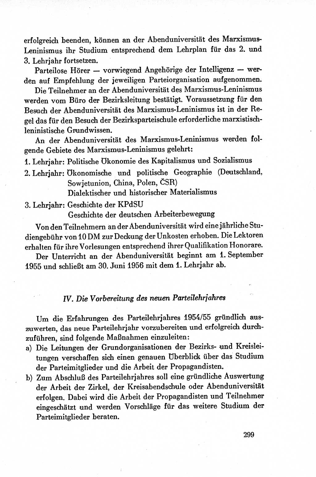 Dokumente der Sozialistischen Einheitspartei Deutschlands (SED) [Deutsche Demokratische Republik (DDR)] 1954-1955, Seite 299 (Dok. SED DDR 1954-1955, S. 299)