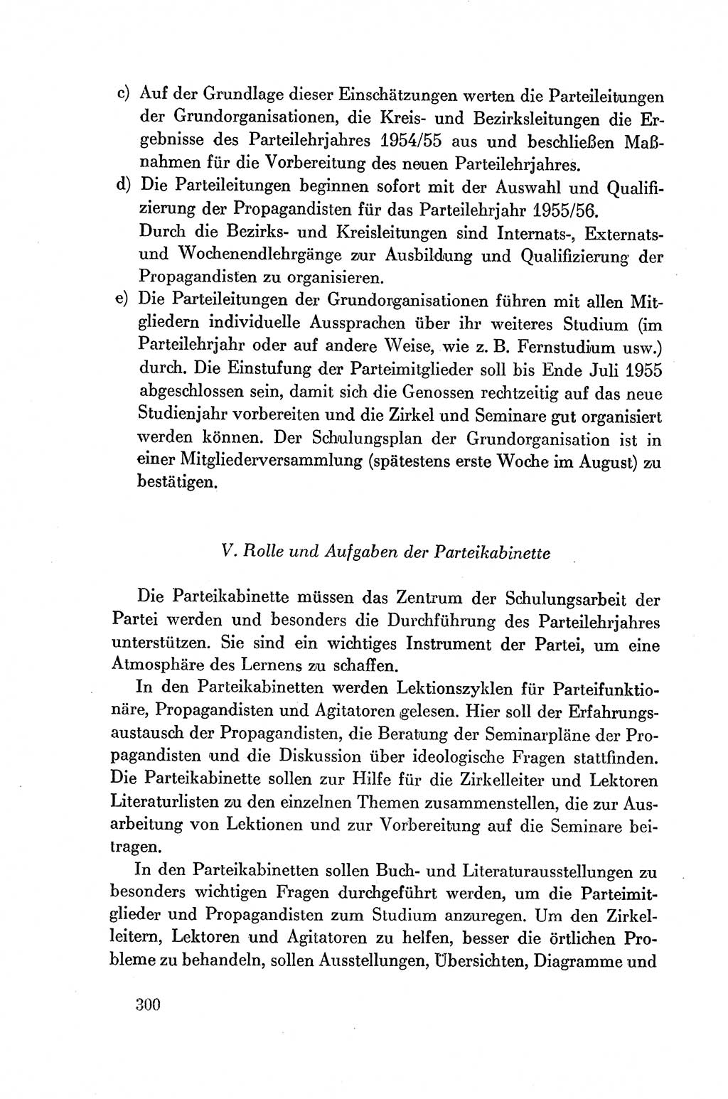 Dokumente der Sozialistischen Einheitspartei Deutschlands (SED) [Deutsche Demokratische Republik (DDR)] 1954-1955, Seite 300 (Dok. SED DDR 1954-1955, S. 300)