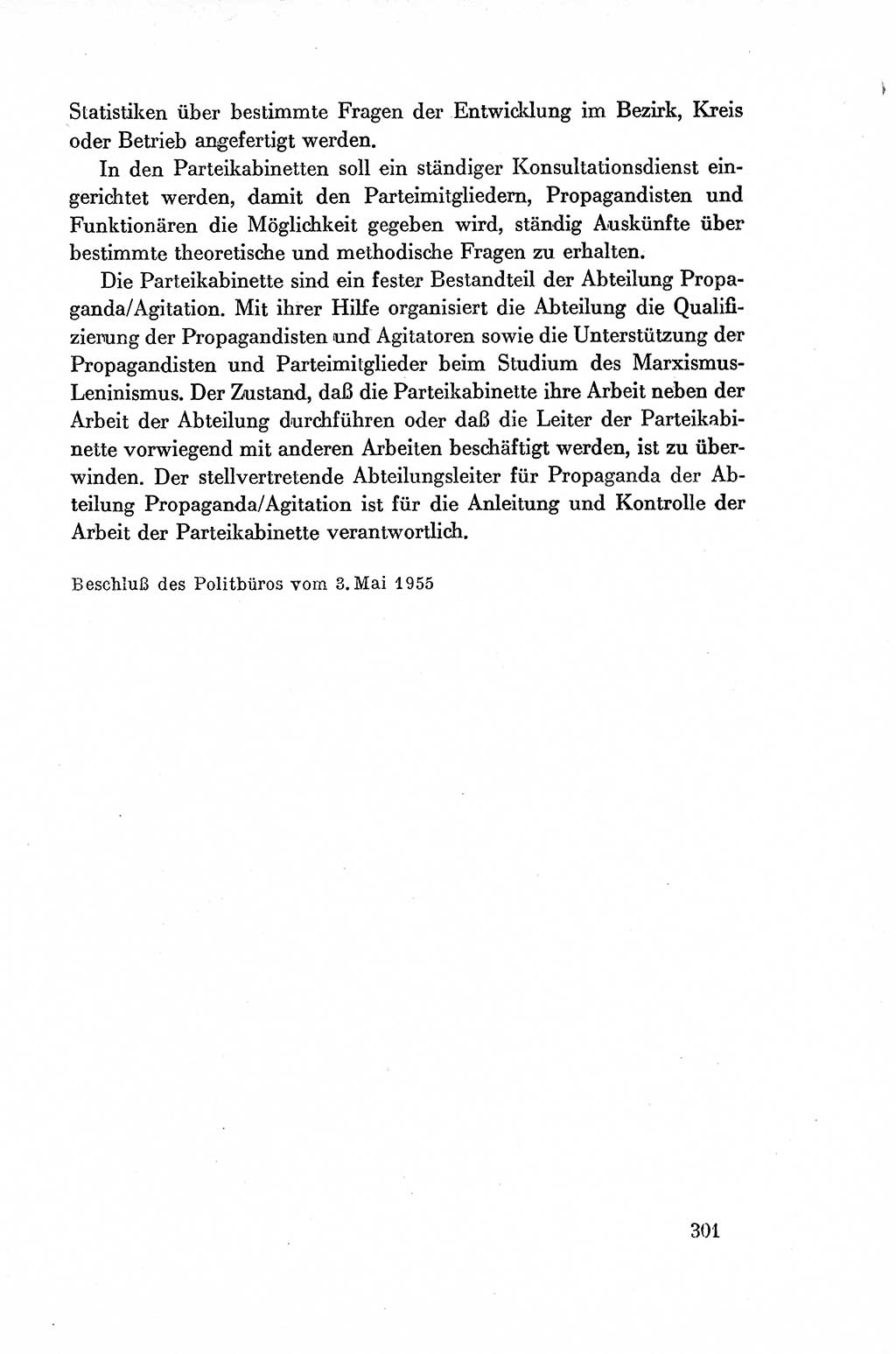 Dokumente der Sozialistischen Einheitspartei Deutschlands (SED) [Deutsche Demokratische Republik (DDR)] 1954-1955, Seite 301 (Dok. SED DDR 1954-1955, S. 301)