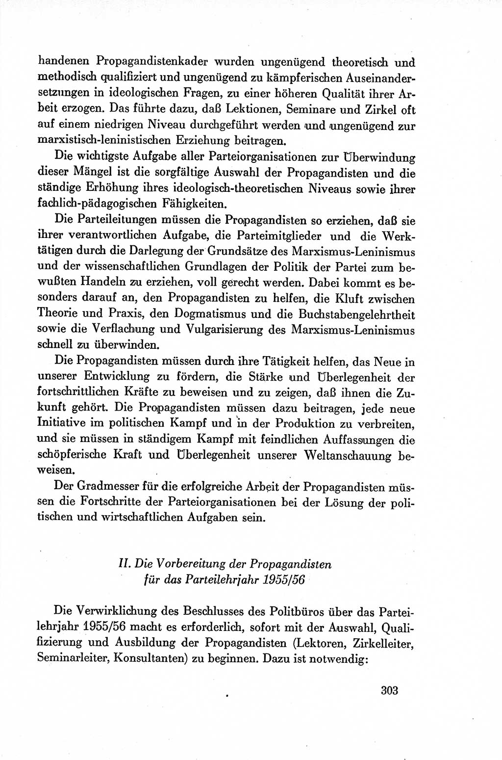 Dokumente der Sozialistischen Einheitspartei Deutschlands (SED) [Deutsche Demokratische Republik (DDR)] 1954-1955, Seite 303 (Dok. SED DDR 1954-1955, S. 303)