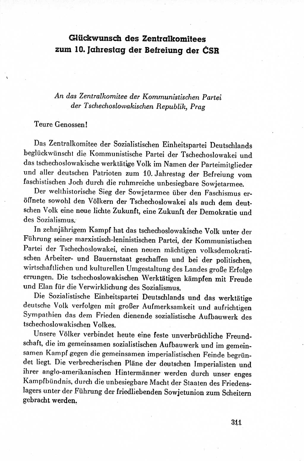 Dokumente der Sozialistischen Einheitspartei Deutschlands (SED) [Deutsche Demokratische Republik (DDR)] 1954-1955, Seite 311 (Dok. SED DDR 1954-1955, S. 311)