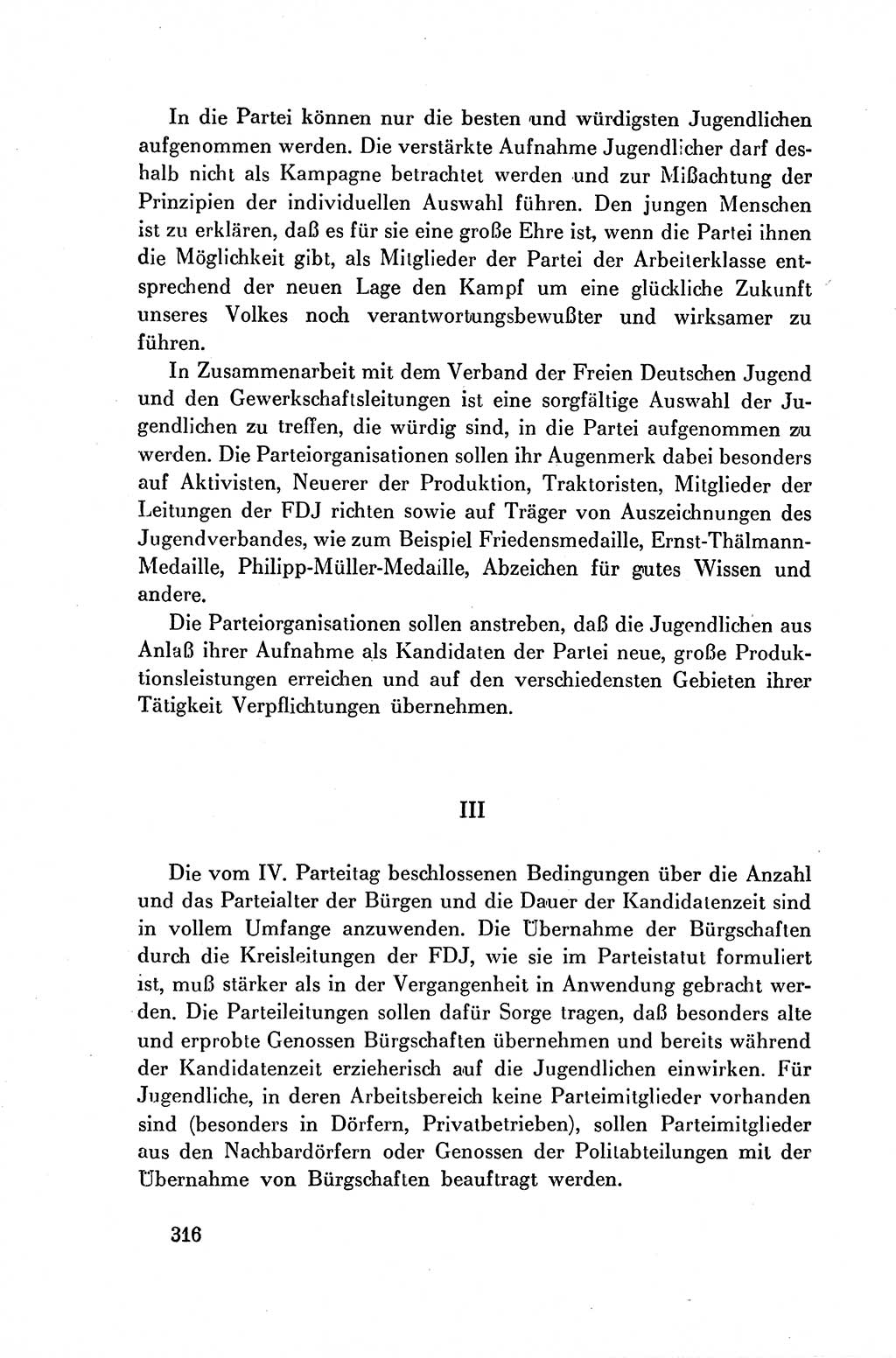 Dokumente der Sozialistischen Einheitspartei Deutschlands (SED) [Deutsche Demokratische Republik (DDR)] 1954-1955, Seite 316 (Dok. SED DDR 1954-1955, S. 316)
