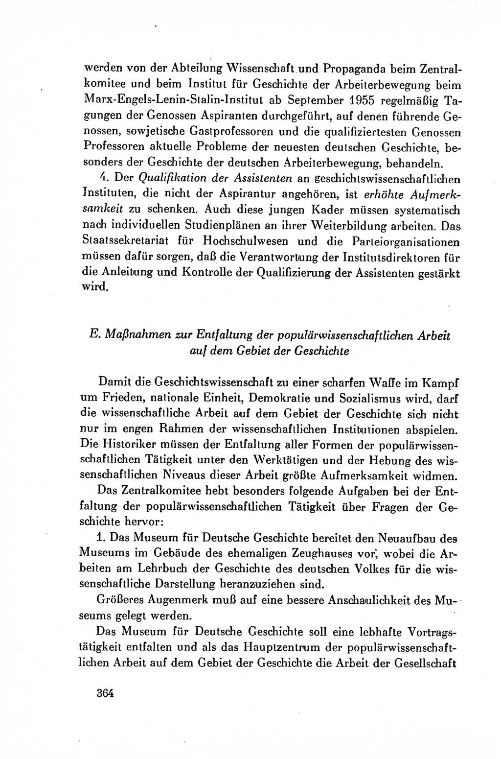 Dokumente der Sozialistischen Einheitspartei Deutschlands (SED) [Deutsche Demokratische Republik (DDR)] 1954-1955, Seite 364 (Dok. SED DDR 1954-1955, S. 364)