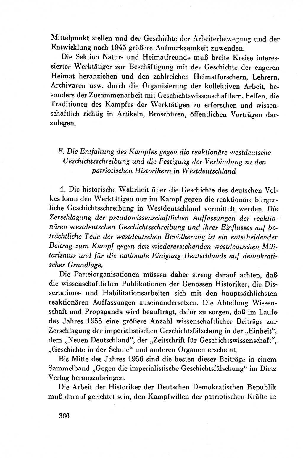 Dokumente der Sozialistischen Einheitspartei Deutschlands (SED) [Deutsche Demokratische Republik (DDR)] 1954-1955, Seite 366 (Dok. SED DDR 1954-1955, S. 366)