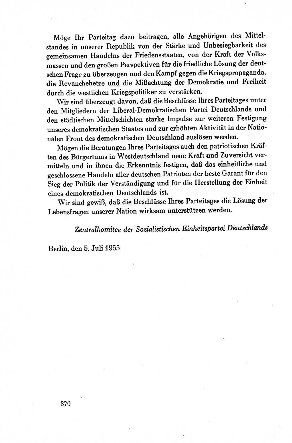 Dokumente der Sozialistischen Einheitspartei Deutschlands (SED) [Deutsche Demokratische Republik (DDR)] 1954-1955, Seite 370 (Dok. SED DDR 1954-1955, S. 370)