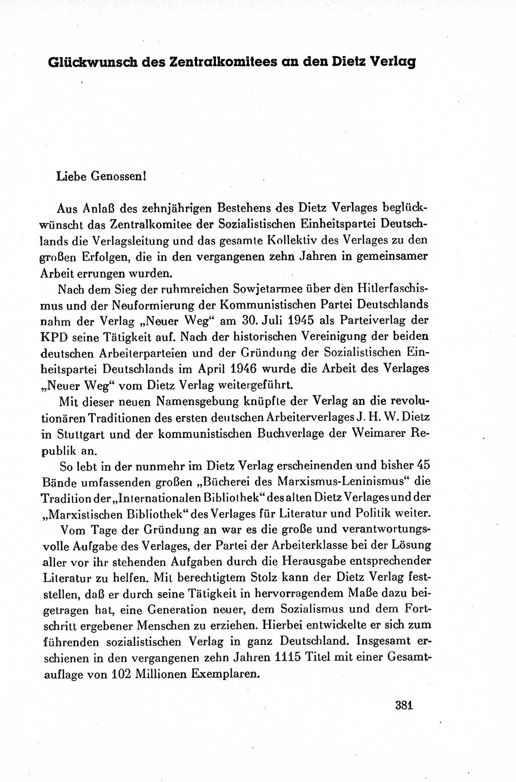 Dokumente der Sozialistischen Einheitspartei Deutschlands (SED) [Deutsche Demokratische Republik (DDR)] 1954-1955, Seite 381 (Dok. SED DDR 1954-1955, S. 381)