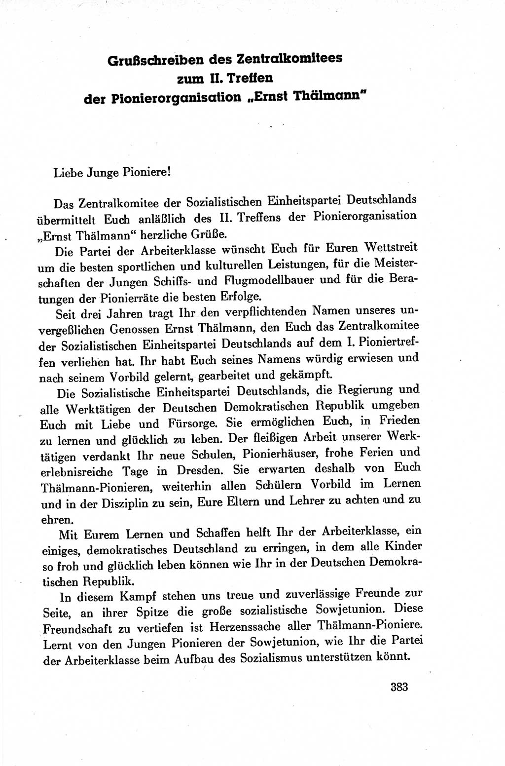 Dokumente der Sozialistischen Einheitspartei Deutschlands (SED) [Deutsche Demokratische Republik (DDR)] 1954-1955, Seite 383 (Dok. SED DDR 1954-1955, S. 383)
