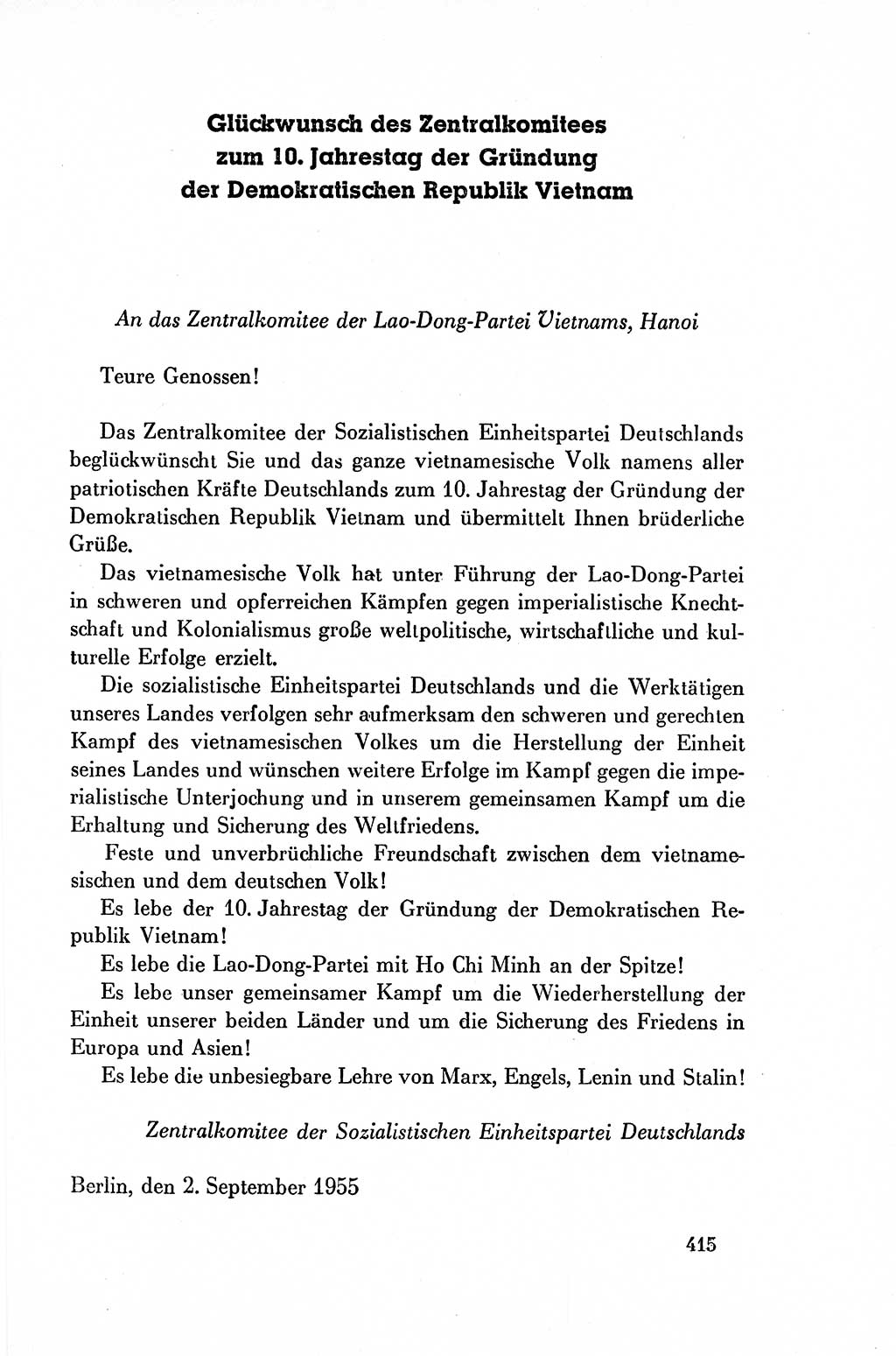 Dokumente der Sozialistischen Einheitspartei Deutschlands (SED) [Deutsche Demokratische Republik (DDR)] 1954-1955, Seite 415 (Dok. SED DDR 1954-1955, S. 415)
