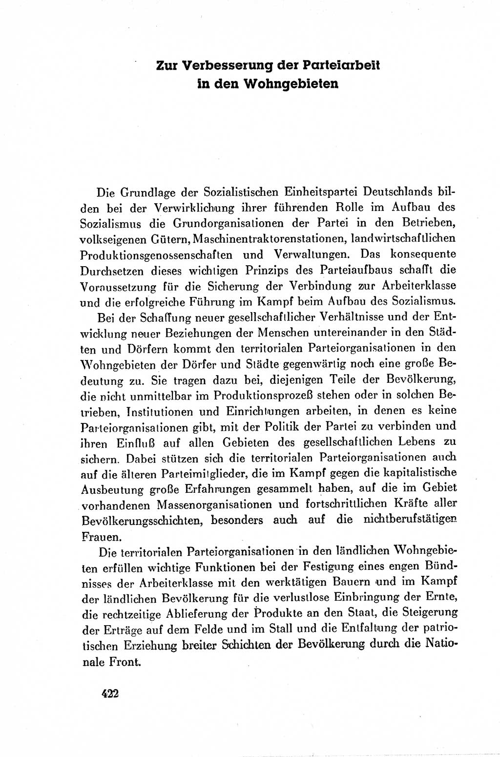 Dokumente der Sozialistischen Einheitspartei Deutschlands (SED) [Deutsche Demokratische Republik (DDR)] 1954-1955, Seite 422 (Dok. SED DDR 1954-1955, S. 422)