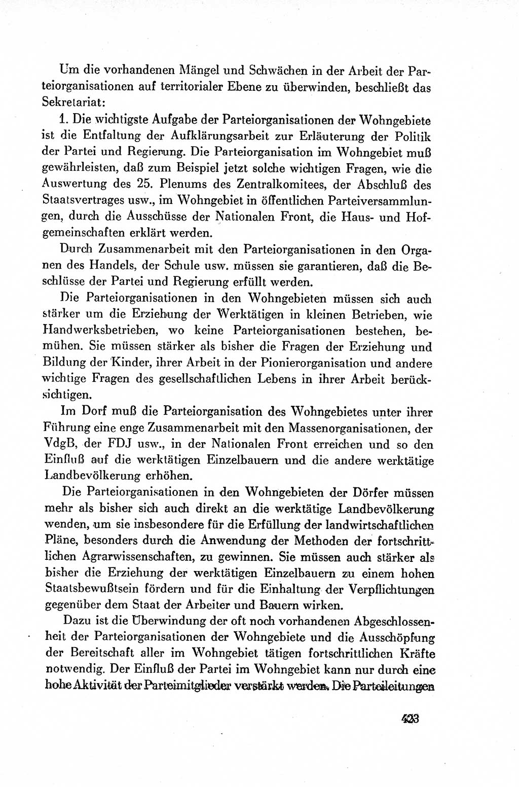 Dokumente der Sozialistischen Einheitspartei Deutschlands (SED) [Deutsche Demokratische Republik (DDR)] 1954-1955, Seite 423 (Dok. SED DDR 1954-1955, S. 423)