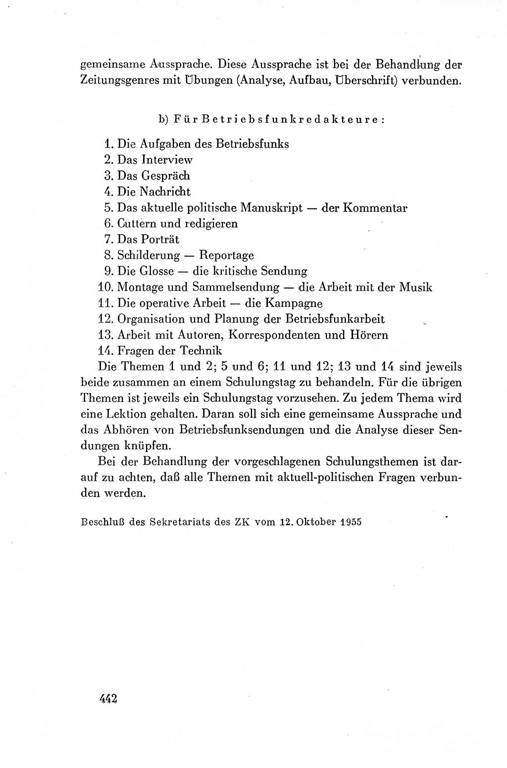 Dokumente der Sozialistischen Einheitspartei Deutschlands (SED) [Deutsche Demokratische Republik (DDR)] 1954-1955, Seite 442 (Dok. SED DDR 1954-1955, S. 442)