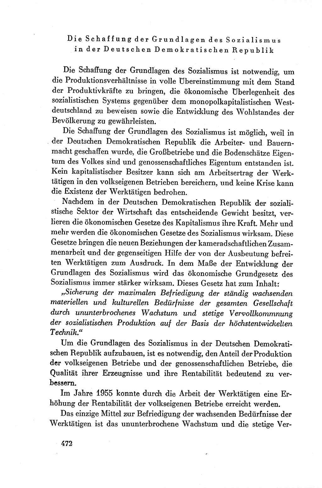 Dokumente der Sozialistischen Einheitspartei Deutschlands (SED) [Deutsche Demokratische Republik (DDR)] 1954-1955, Seite 472 (Dok. SED DDR 1954-1955, S. 472)