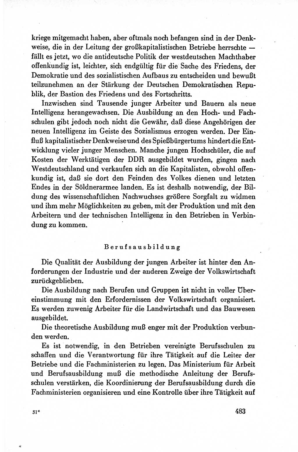 Dokumente der Sozialistischen Einheitspartei Deutschlands (SED) [Deutsche Demokratische Republik (DDR)] 1954-1955, Seite 483 (Dok. SED DDR 1954-1955, S. 483)