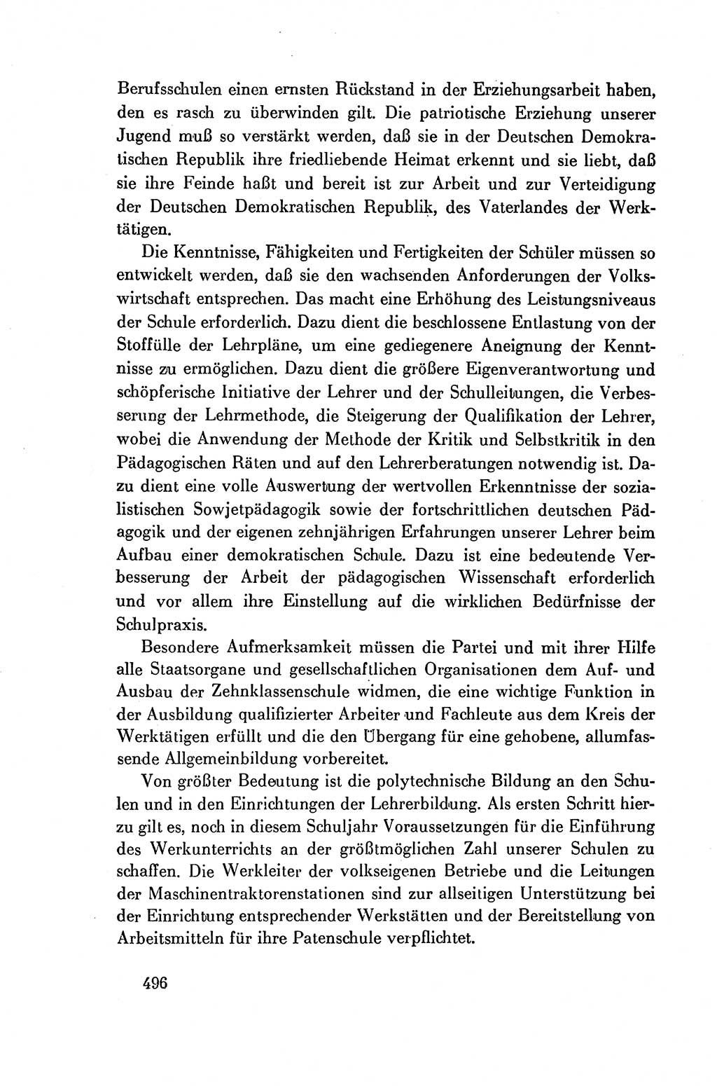 Dokumente der Sozialistischen Einheitspartei Deutschlands (SED) [Deutsche Demokratische Republik (DDR)] 1954-1955, Seite 496 (Dok. SED DDR 1954-1955, S. 496)