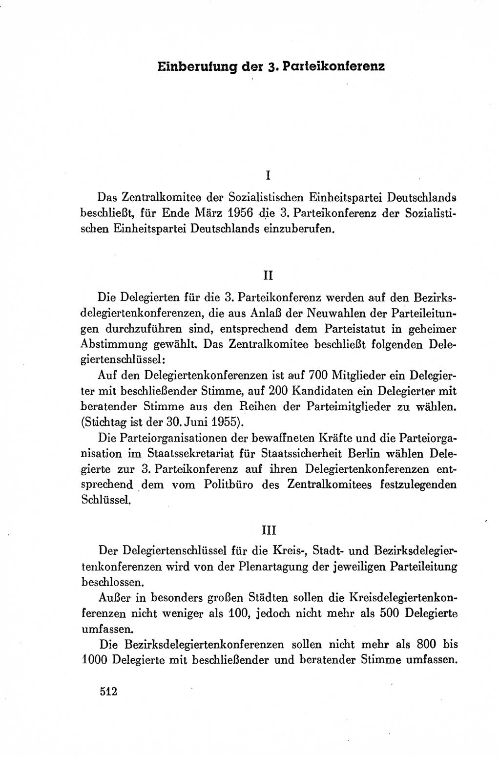 Dokumente der Sozialistischen Einheitspartei Deutschlands (SED) [Deutsche Demokratische Republik (DDR)] 1954-1955, Seite 512 (Dok. SED DDR 1954-1955, S. 512)