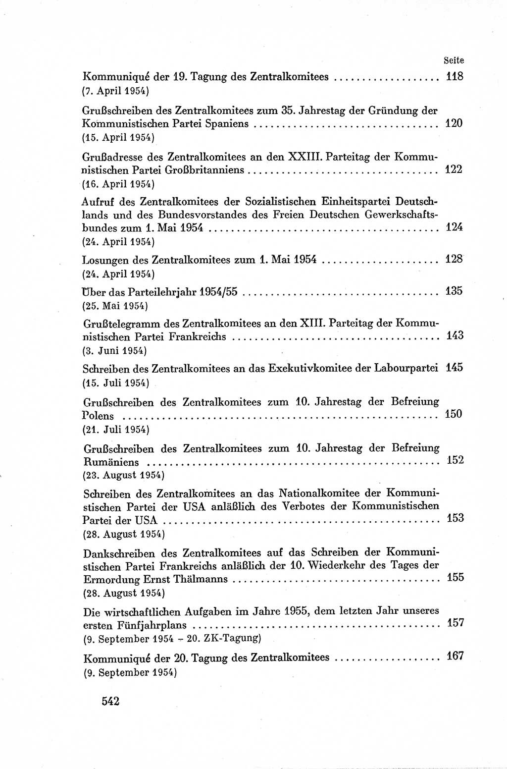 Dokumente der Sozialistischen Einheitspartei Deutschlands (SED) [Deutsche Demokratische Republik (DDR)] 1954-1955, Seite 542 (Dok. SED DDR 1954-1955, S. 542)