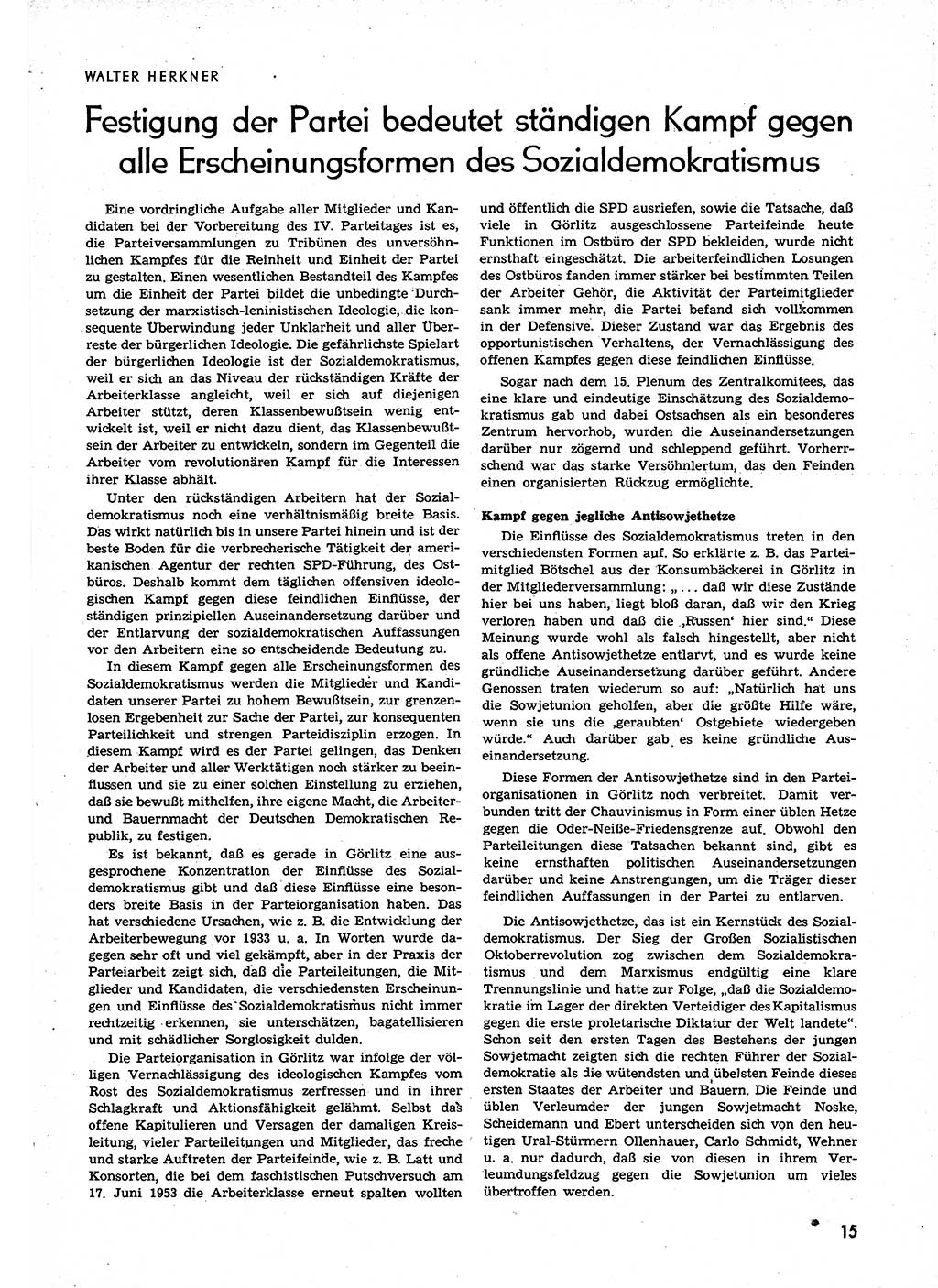 Neuer Weg (NW), Organ des Zentralkomitees (ZK) der SED (Sozialistische Einheitspartei Deutschlands) für alle Parteiarbeiter, 9. Jahrgang [Deutsche Demokratische Republik (DDR)] 1954, Heft 1/15 (NW ZK SED DDR 1954, H. 1/15)