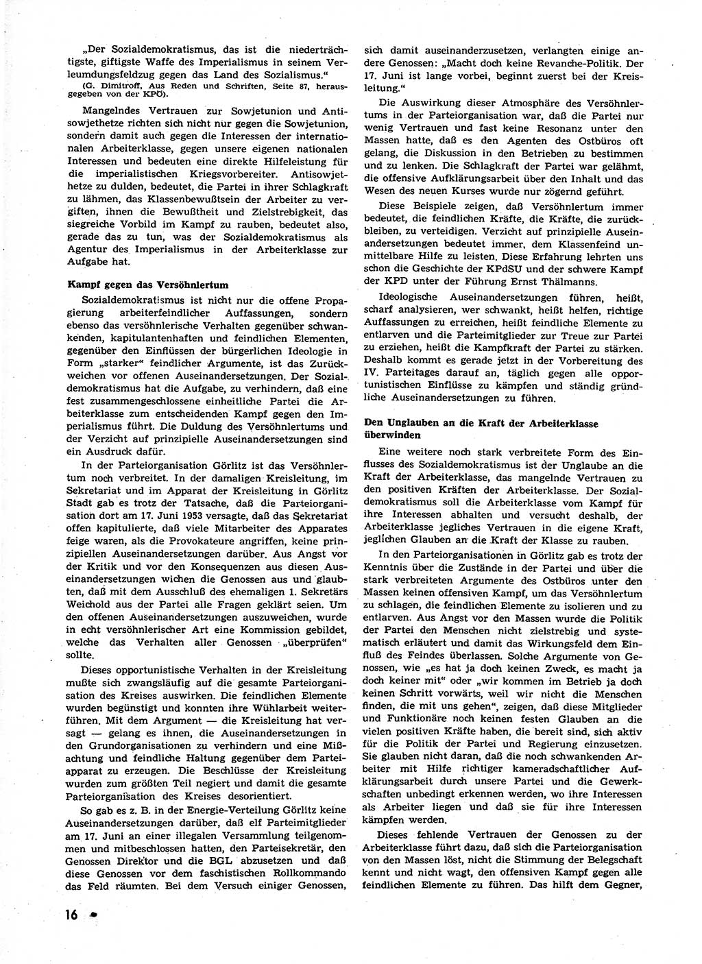 Neuer Weg (NW), Organ des Zentralkomitees (ZK) der SED (Sozialistische Einheitspartei Deutschlands) für alle Parteiarbeiter, 9. Jahrgang [Deutsche Demokratische Republik (DDR)] 1954, Heft 1/16 (NW ZK SED DDR 1954, H. 1/16)