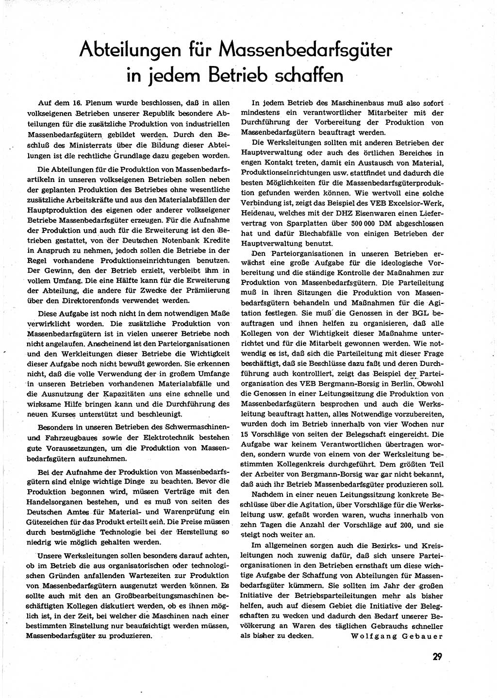 Neuer Weg (NW), Organ des Zentralkomitees (ZK) der SED (Sozialistische Einheitspartei Deutschlands) für alle Parteiarbeiter, 9. Jahrgang [Deutsche Demokratische Republik (DDR)] 1954, Heft 1/29 (NW ZK SED DDR 1954, H. 1/29)