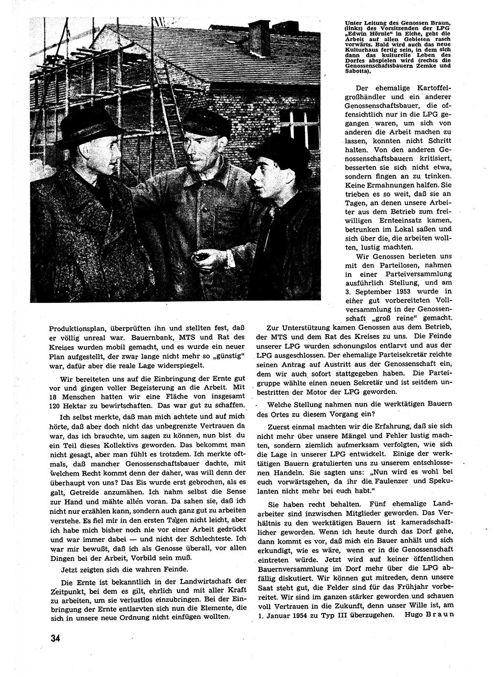 Neuer Weg (NW), Organ des Zentralkomitees (ZK) der SED (Sozialistische Einheitspartei Deutschlands) für alle Parteiarbeiter, 9. Jahrgang [Deutsche Demokratische Republik (DDR)] 1954, Heft 1/34 (NW ZK SED DDR 1954, H. 1/34)