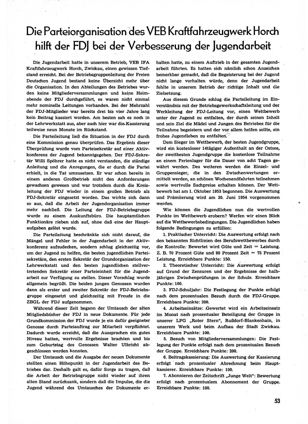 Neuer Weg (NW), Organ des Zentralkomitees (ZK) der SED (Sozialistische Einheitspartei Deutschlands) für alle Parteiarbeiter, 9. Jahrgang [Deutsche Demokratische Republik (DDR)] 1954, Heft 1/53 (NW ZK SED DDR 1954, H. 1/53)