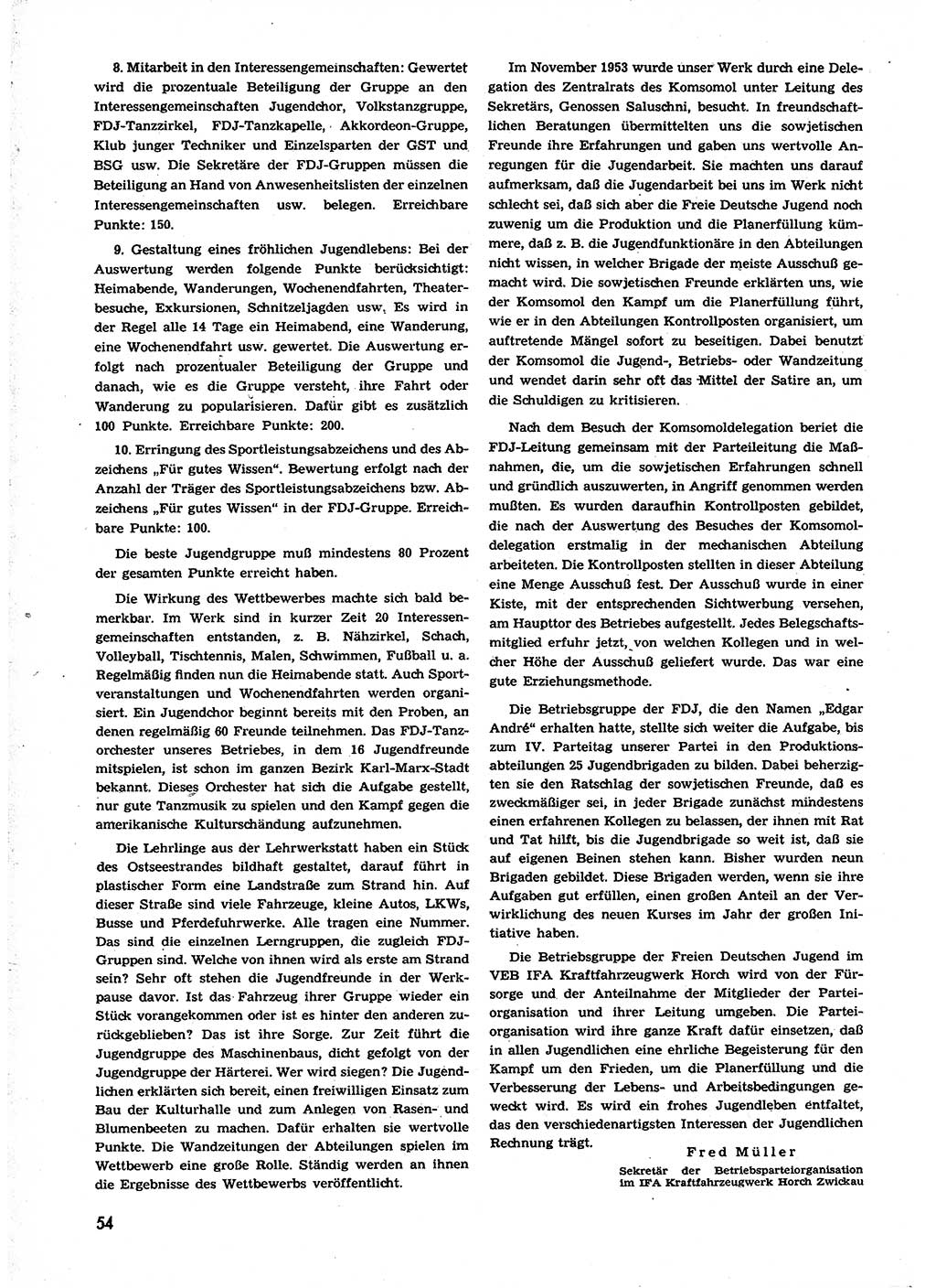 Neuer Weg (NW), Organ des Zentralkomitees (ZK) der SED (Sozialistische Einheitspartei Deutschlands) für alle Parteiarbeiter, 9. Jahrgang [Deutsche Demokratische Republik (DDR)] 1954, Heft 1/54 (NW ZK SED DDR 1954, H. 1/54)