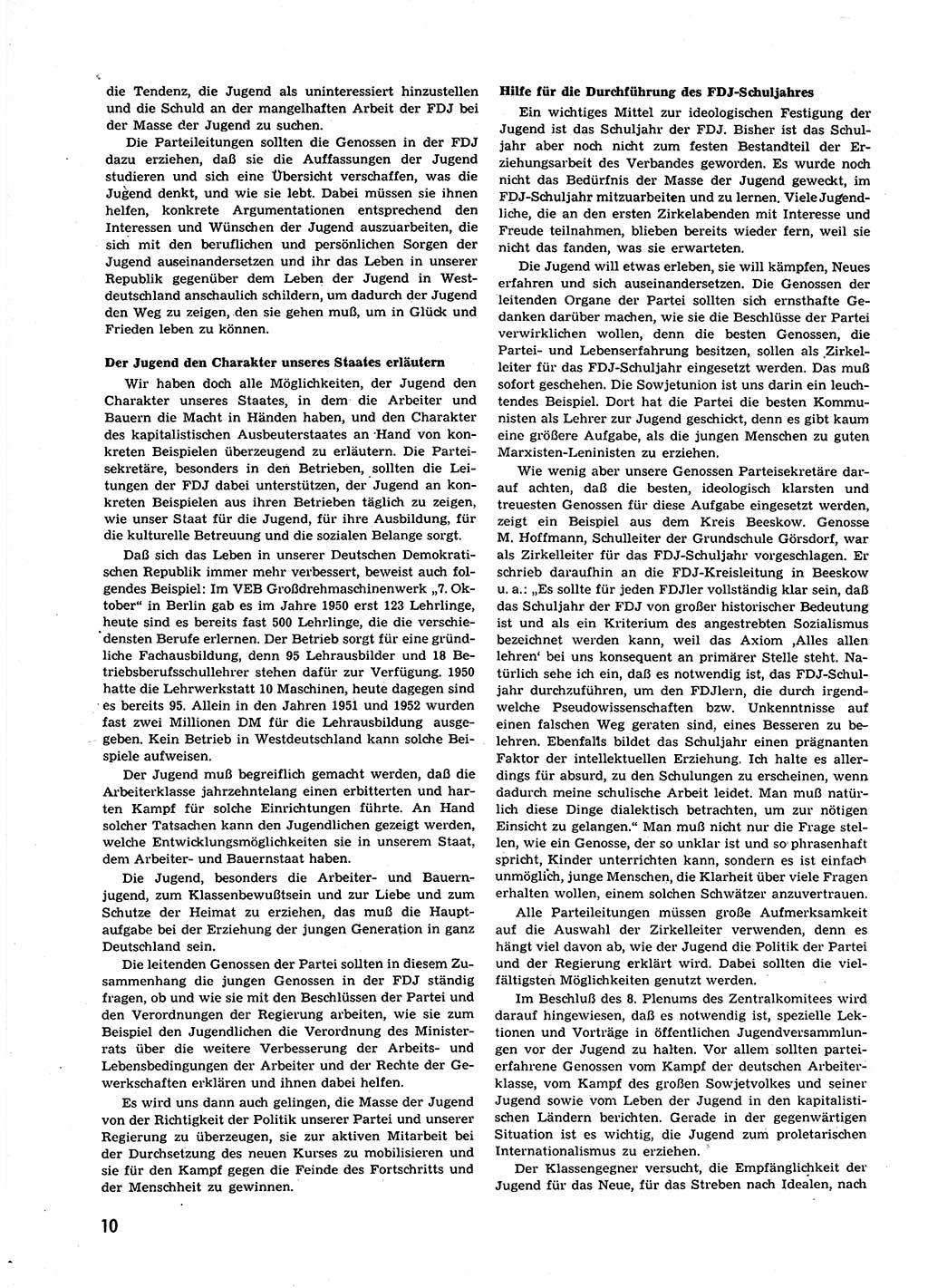 Neuer Weg (NW), Organ des Zentralkomitees (ZK) der SED (Sozialistische Einheitspartei Deutschlands) für alle Parteiarbeiter, 9. Jahrgang [Deutsche Demokratische Republik (DDR)] 1954, Heft 3/10 (NW ZK SED DDR 1954, H. 3/10)