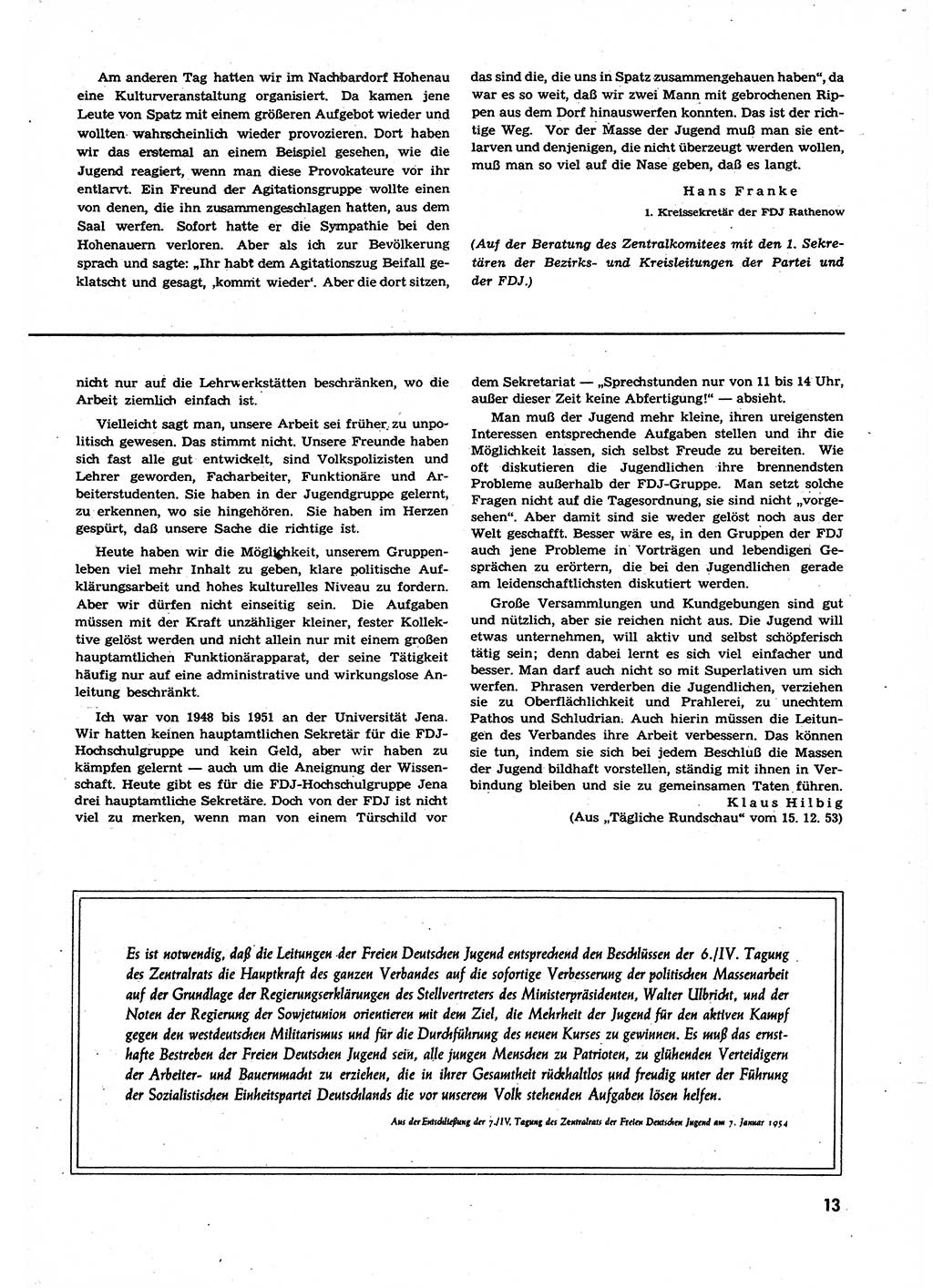 Neuer Weg (NW), Organ des Zentralkomitees (ZK) der SED (Sozialistische Einheitspartei Deutschlands) für alle Parteiarbeiter, 9. Jahrgang [Deutsche Demokratische Republik (DDR)] 1954, Heft 3/13 (NW ZK SED DDR 1954, H. 3/13)