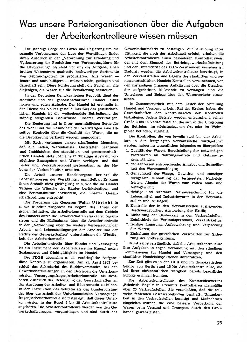 Neuer Weg (NW), Organ des Zentralkomitees (ZK) der SED (Sozialistische Einheitspartei Deutschlands) für alle Parteiarbeiter, 9. Jahrgang [Deutsche Demokratische Republik (DDR)] 1954, Heft 3/25 (NW ZK SED DDR 1954, H. 3/25)