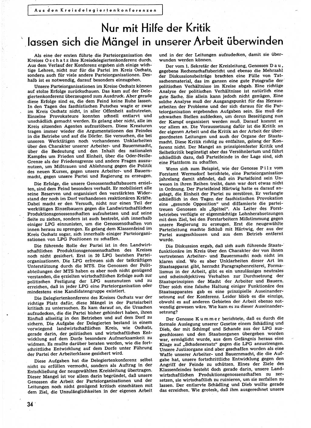 Neuer Weg (NW), Organ des Zentralkomitees (ZK) der SED (Sozialistische Einheitspartei Deutschlands) für alle Parteiarbeiter, 9. Jahrgang [Deutsche Demokratische Republik (DDR)] 1954, Heft 3/34 (NW ZK SED DDR 1954, H. 3/34)