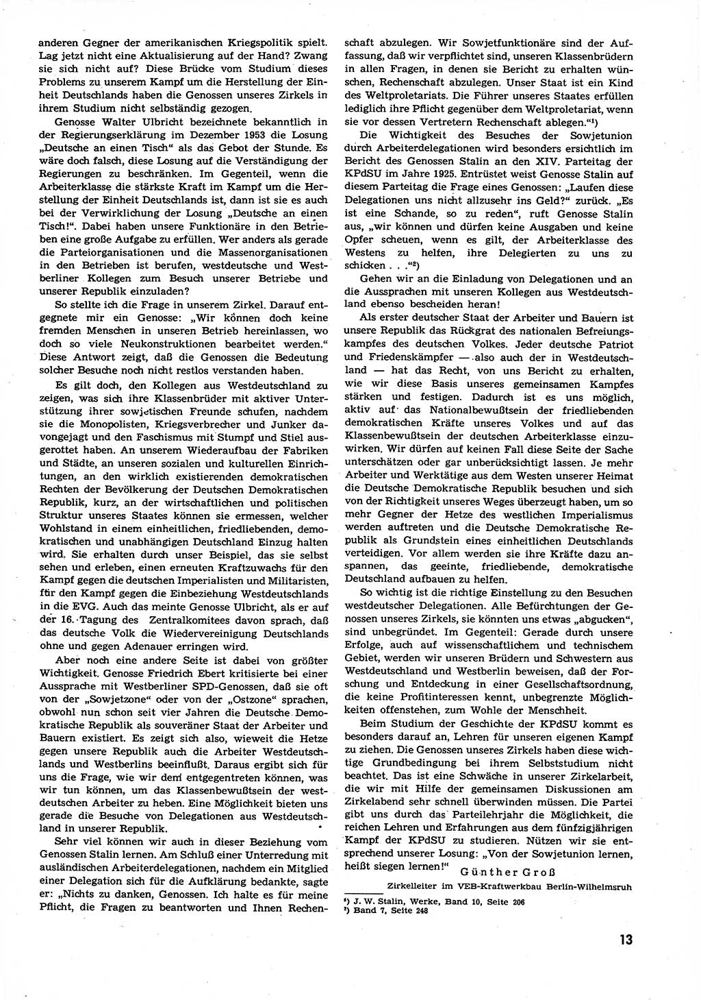 Neuer Weg (NW), Organ des Zentralkomitees (ZK) der SED (Sozialistische Einheitspartei Deutschlands) für alle Parteiarbeiter, 9. Jahrgang [Deutsche Demokratische Republik (DDR)] 1954, Heft 4/13 (NW ZK SED DDR 1954, H. 4/13)