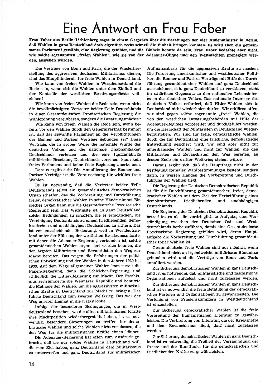 Neuer Weg (NW), Organ des Zentralkomitees (ZK) der SED (Sozialistische Einheitspartei Deutschlands) für alle Parteiarbeiter, 9. Jahrgang [Deutsche Demokratische Republik (DDR)] 1954, Heft 4/14 (NW ZK SED DDR 1954, H. 4/14)