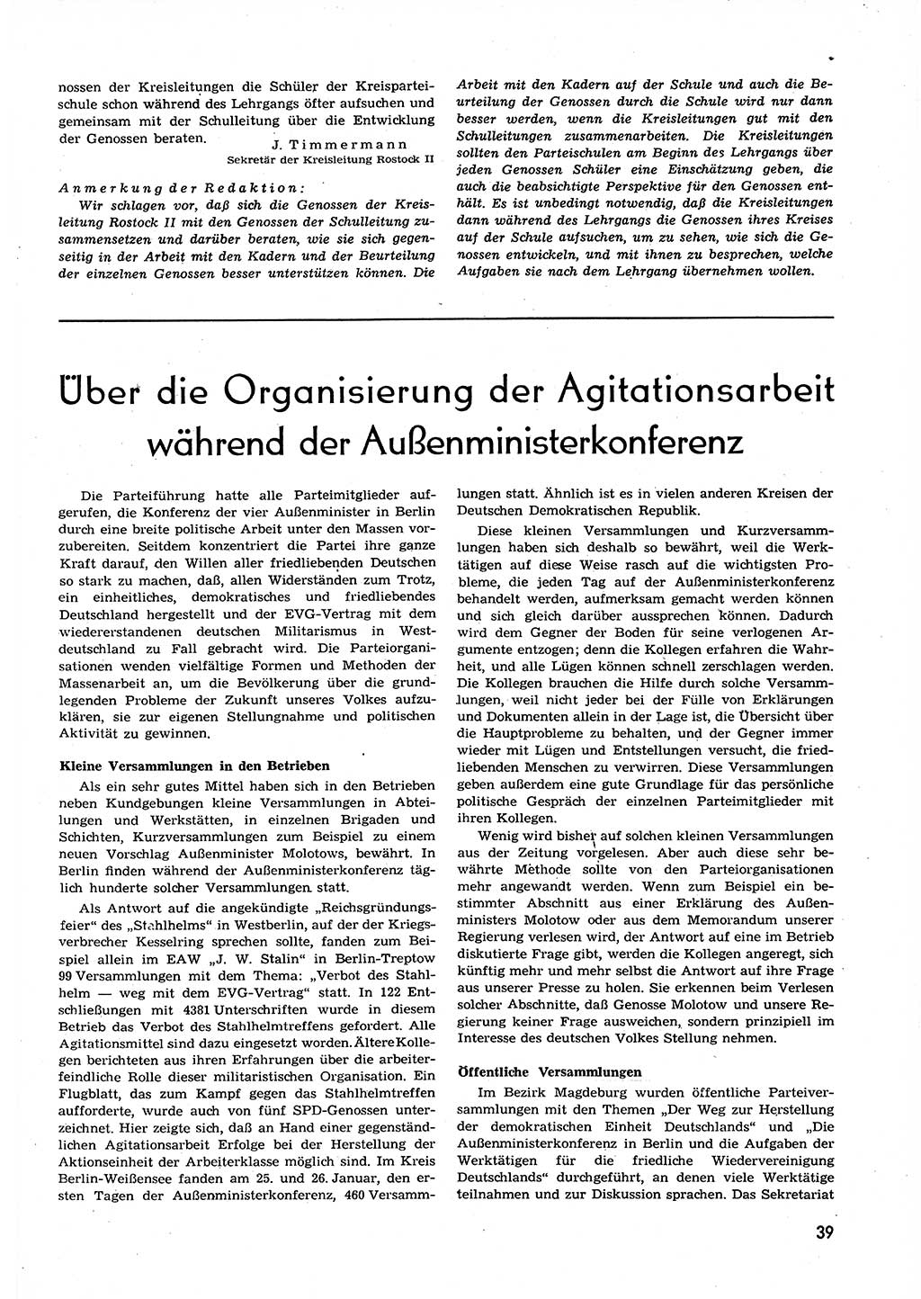 Neuer Weg (NW), Organ des Zentralkomitees (ZK) der SED (Sozialistische Einheitspartei Deutschlands) für alle Parteiarbeiter, 9. Jahrgang [Deutsche Demokratische Republik (DDR)] 1954, Heft 4/39 (NW ZK SED DDR 1954, H. 4/39)