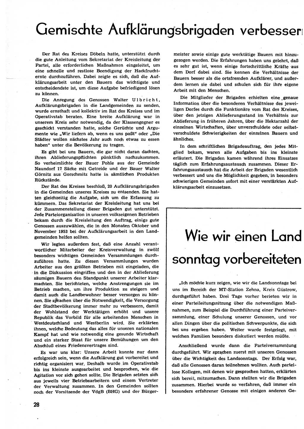 Neuer Weg (NW), Organ des Zentralkomitees (ZK) der SED (Sozialistische Einheitspartei Deutschlands) für alle Parteiarbeiter, 9. Jahrgang [Deutsche Demokratische Republik (DDR)] 1954, Heft 5/28 (NW ZK SED DDR 1954, H. 5/28)