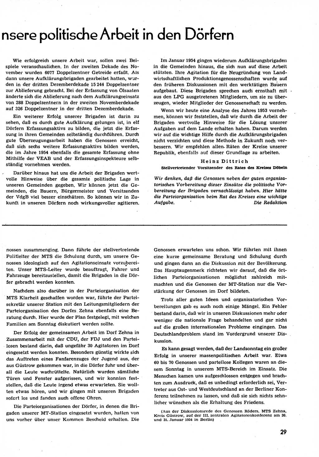 Neuer Weg (NW), Organ des Zentralkomitees (ZK) der SED (Sozialistische Einheitspartei Deutschlands) für alle Parteiarbeiter, 9. Jahrgang [Deutsche Demokratische Republik (DDR)] 1954, Heft 5/29 (NW ZK SED DDR 1954, H. 5/29)