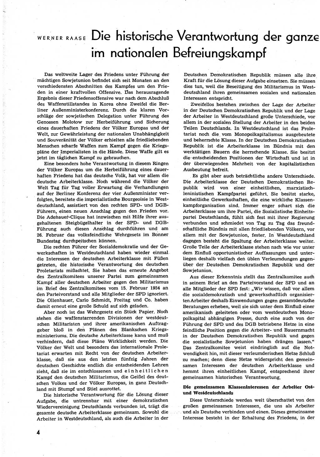 Neuer Weg (NW), Organ des Zentralkomitees (ZK) der SED (Sozialistische Einheitspartei Deutschlands) für alle Parteiarbeiter, 9. Jahrgang [Deutsche Demokratische Republik (DDR)] 1954, Heft 6/4 (NW ZK SED DDR 1954, H. 6/4)