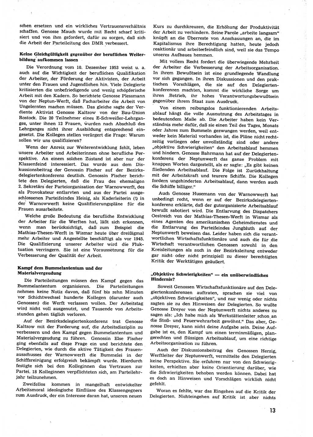 Neuer Weg (NW), Organ des Zentralkomitees (ZK) der SED (Sozialistische Einheitspartei Deutschlands) für alle Parteiarbeiter, 9. Jahrgang [Deutsche Demokratische Republik (DDR)] 1954, Heft 6/13 (NW ZK SED DDR 1954, H. 6/13)