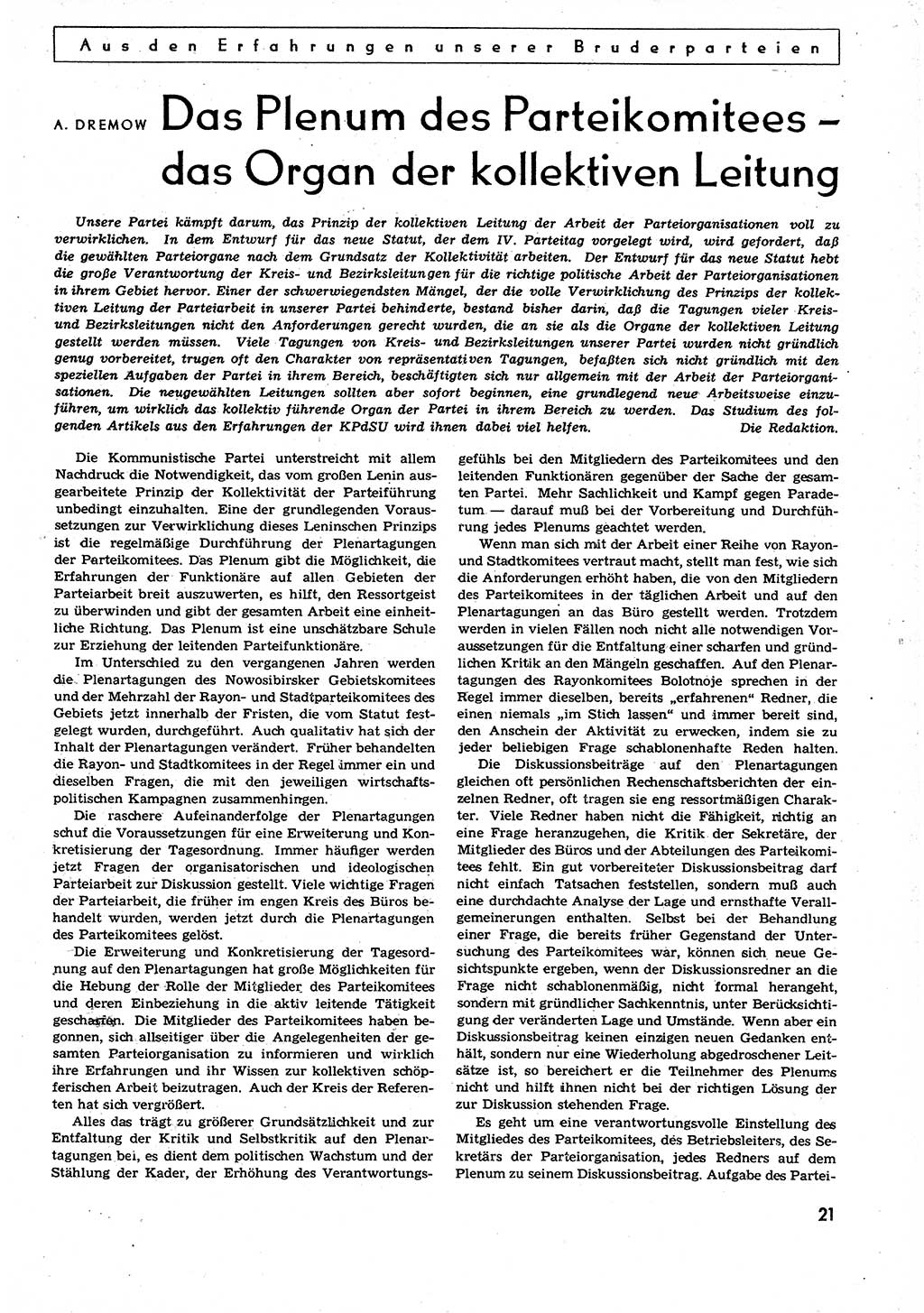 Neuer Weg (NW), Organ des Zentralkomitees (ZK) der SED (Sozialistische Einheitspartei Deutschlands) für alle Parteiarbeiter, 9. Jahrgang [Deutsche Demokratische Republik (DDR)] 1954, Heft 6/21 (NW ZK SED DDR 1954, H. 6/21)